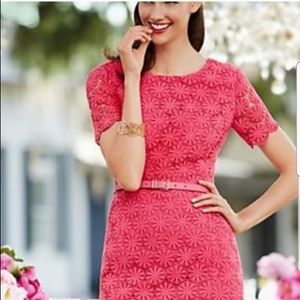 Talbots | Larosa Floral Lace Short Sl Midi Dress